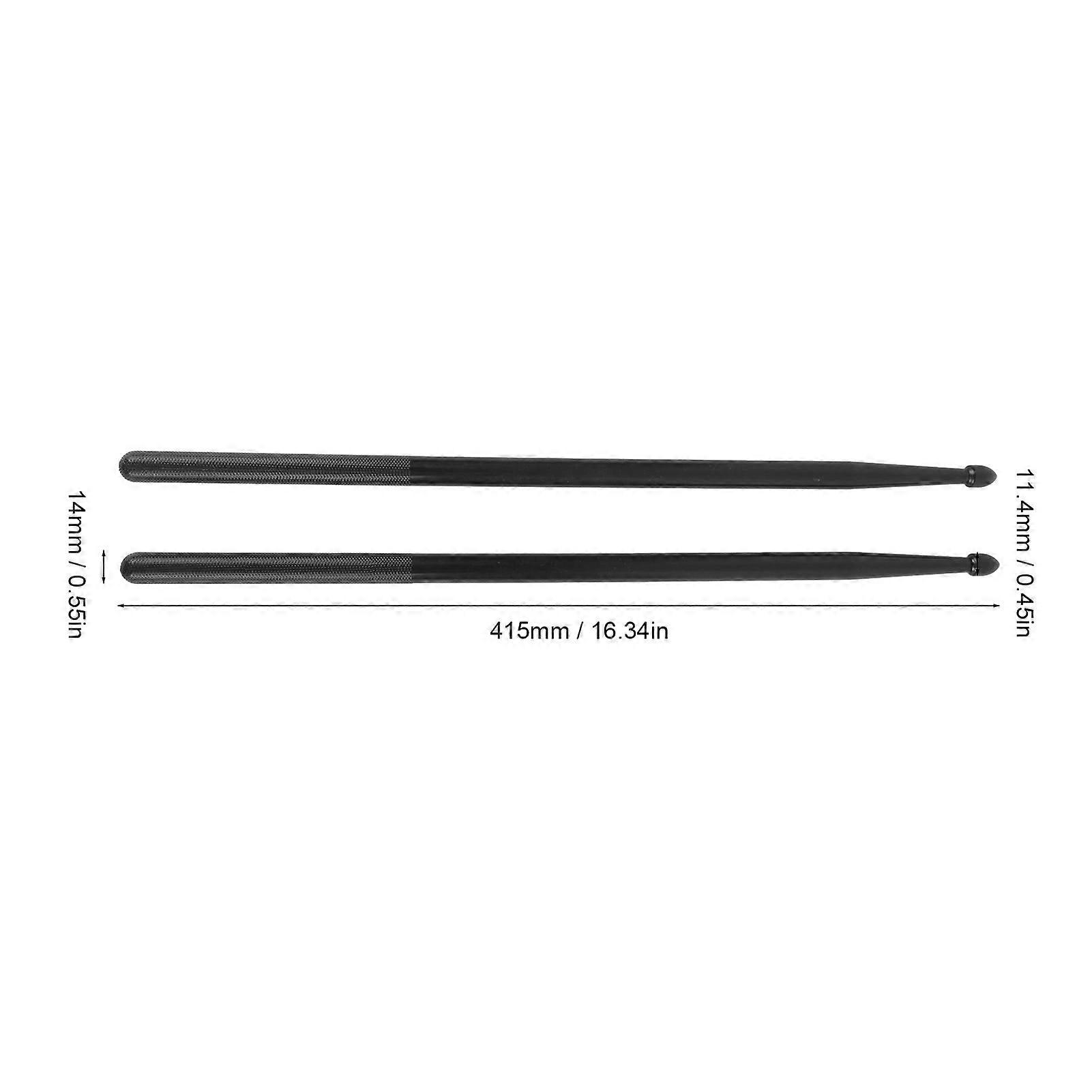 2PCS Black Nylon Drumsticks Portable Drum Rods for Percussion