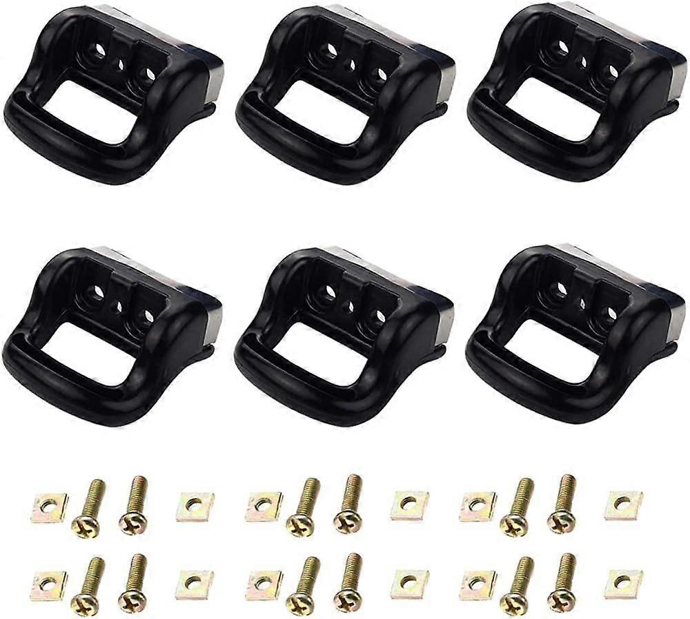 Set of 6 Sauce Pan Flat Handles, Pan Replacement Short Side Handles with Screws and Nuts for Various Kitchen Utensils, Such as Soup Pots, Steamers, Mi