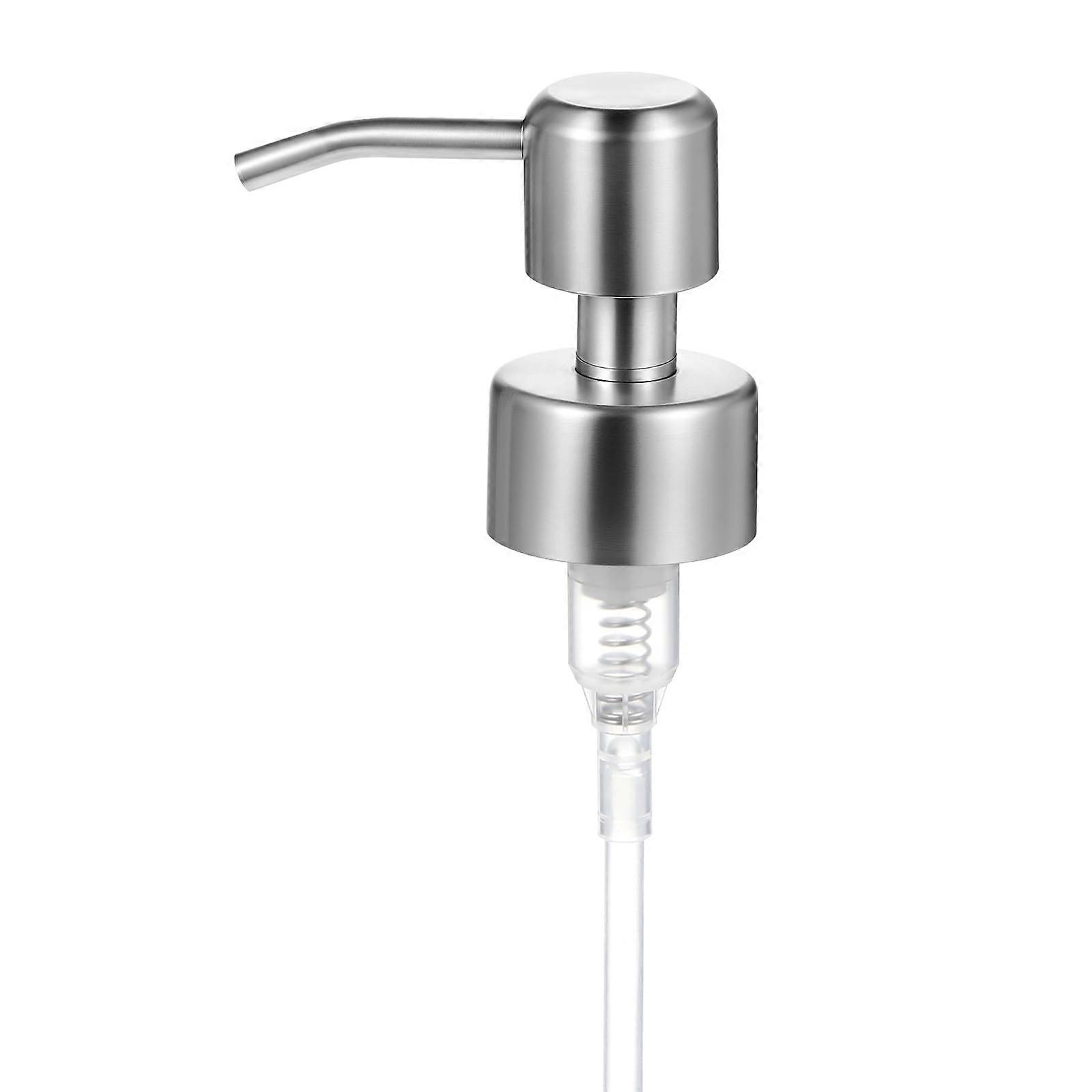 Soap Pump Stainless Steel Spare, Reusable Hand Soap Dispenser Fits Lotion Bottles 26-28mm Diameter