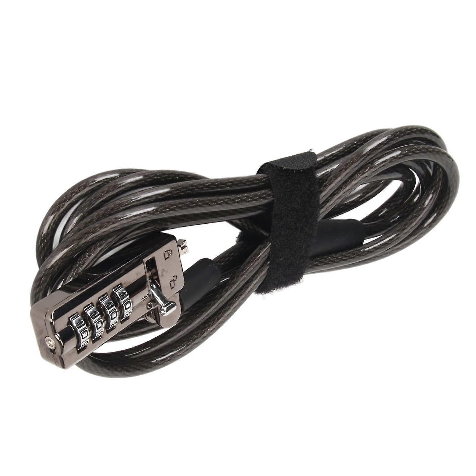 Laptop Cable Lock, 4 Digit Cipher Hardware Lock Combination Lock, Computer Security Cable with Lock