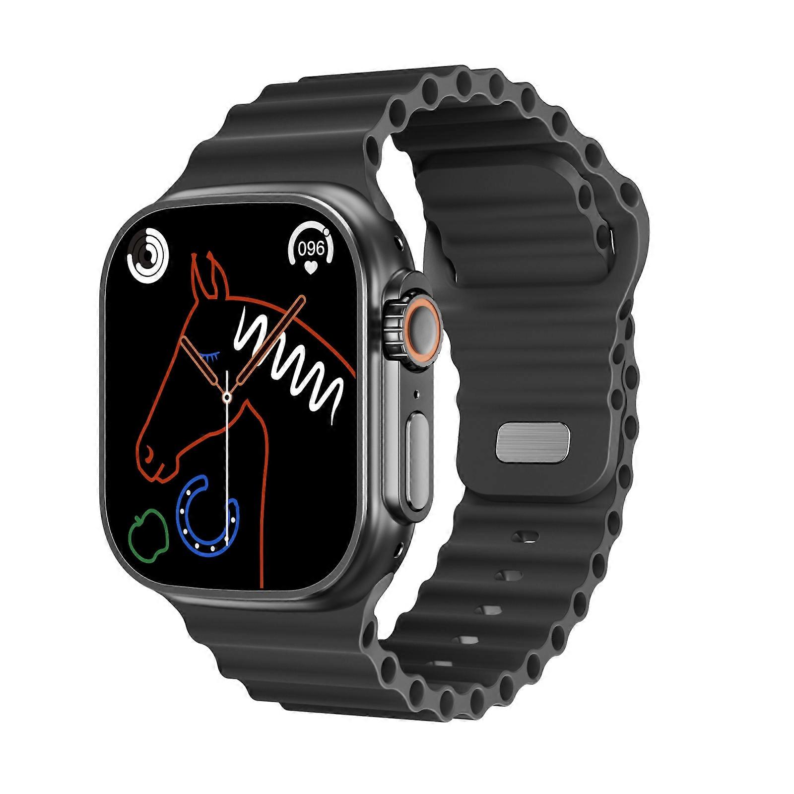 WS-E9 Ultra 2.2 inch IP67 Waterproof Ocean Silicone Band Smart Watch, Support Heart Rate / NFC