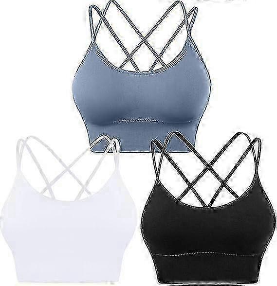 Brasier deportivo con relleno con espalda cruzada