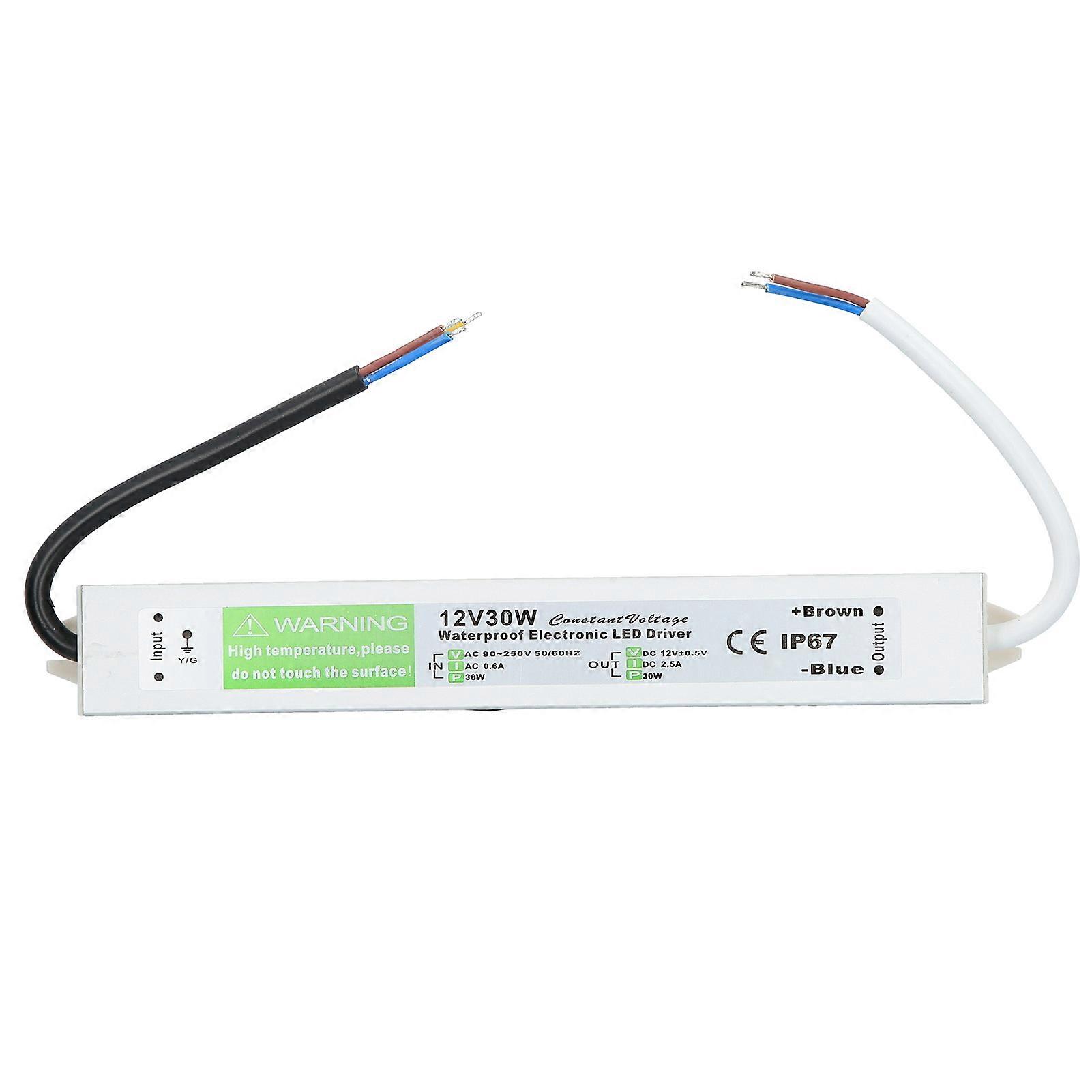30W AC90 - Wasserdichter Netzteil-Transformator-Adapter Dünner LED-Netzteiltreiber
