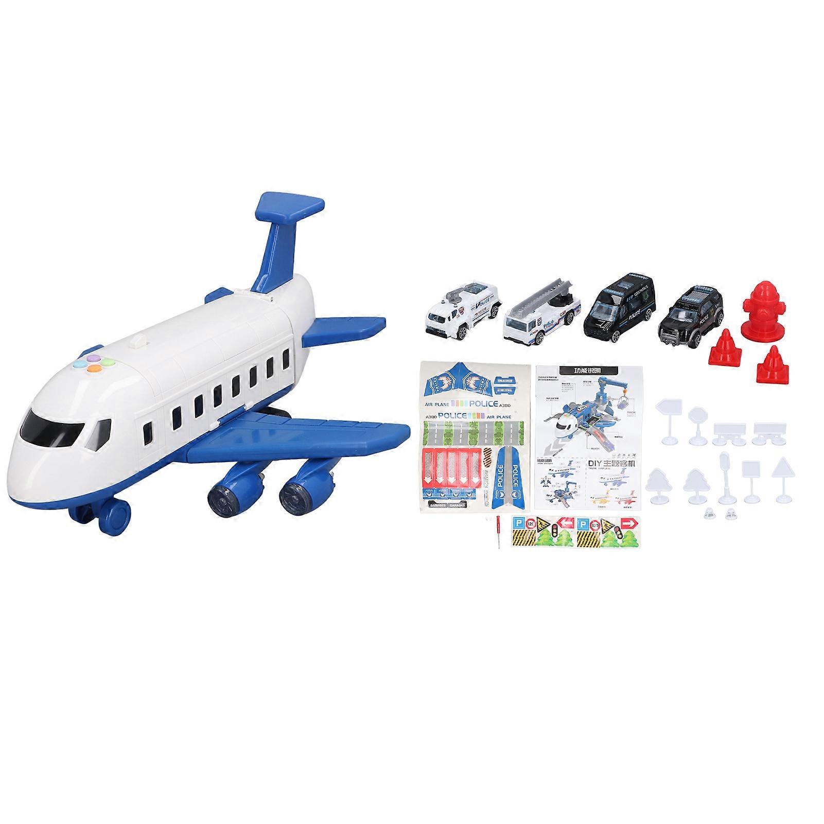 Oversized Aircraft Toy Multi Functional Puzzle Transforming Plane Toy with Storage Slot for Children