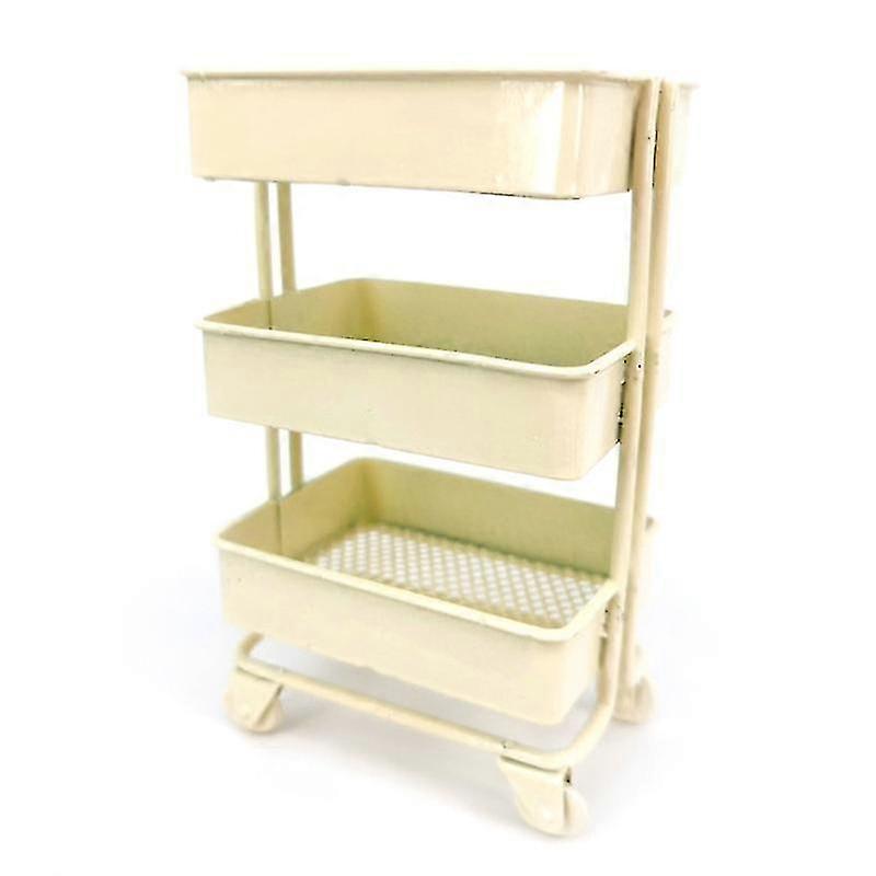 Mini carrello multiuso rotante per accessori per mobili per case delle bambole