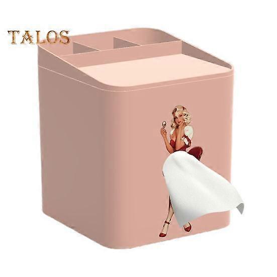 Decorative Tissue Box Holder with Removable Lid Large Capacity Unique Pattern Design Tissue Paper Box Desk Ornament