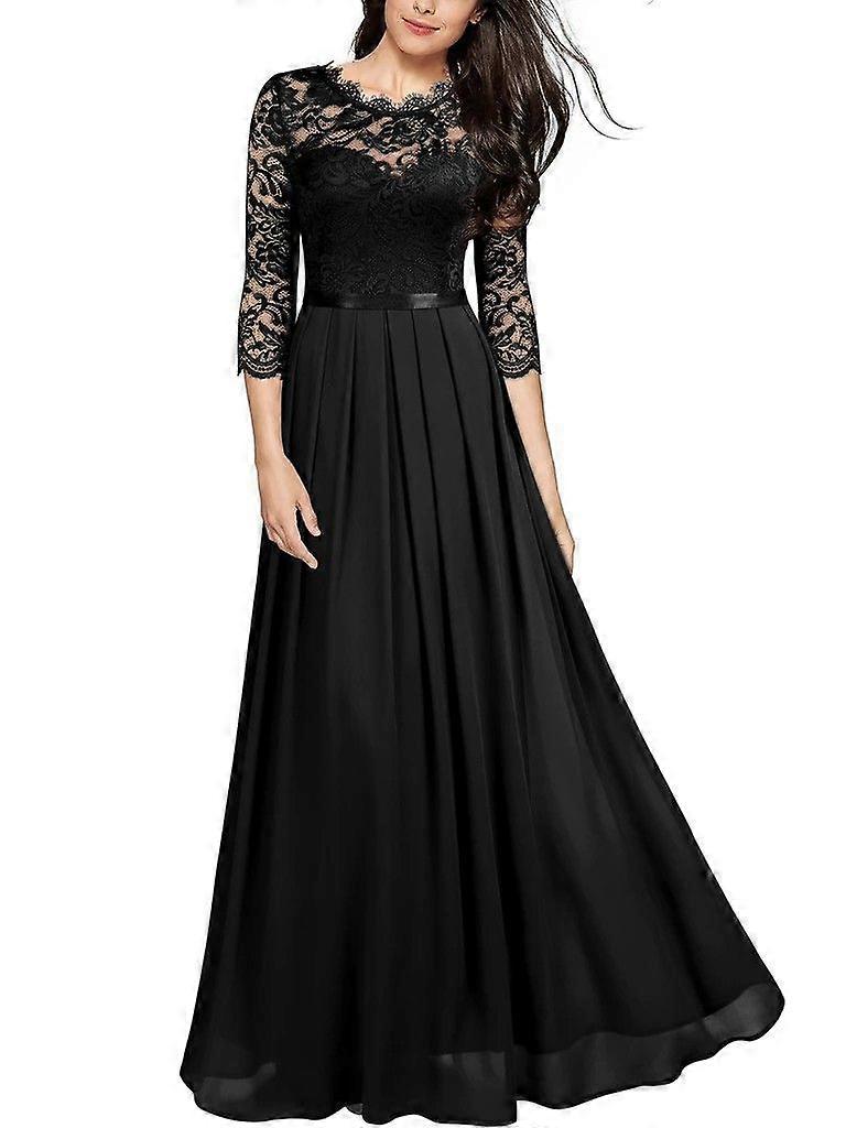 Chiffon Kleid Spitzenkleid Brautjungfernabend