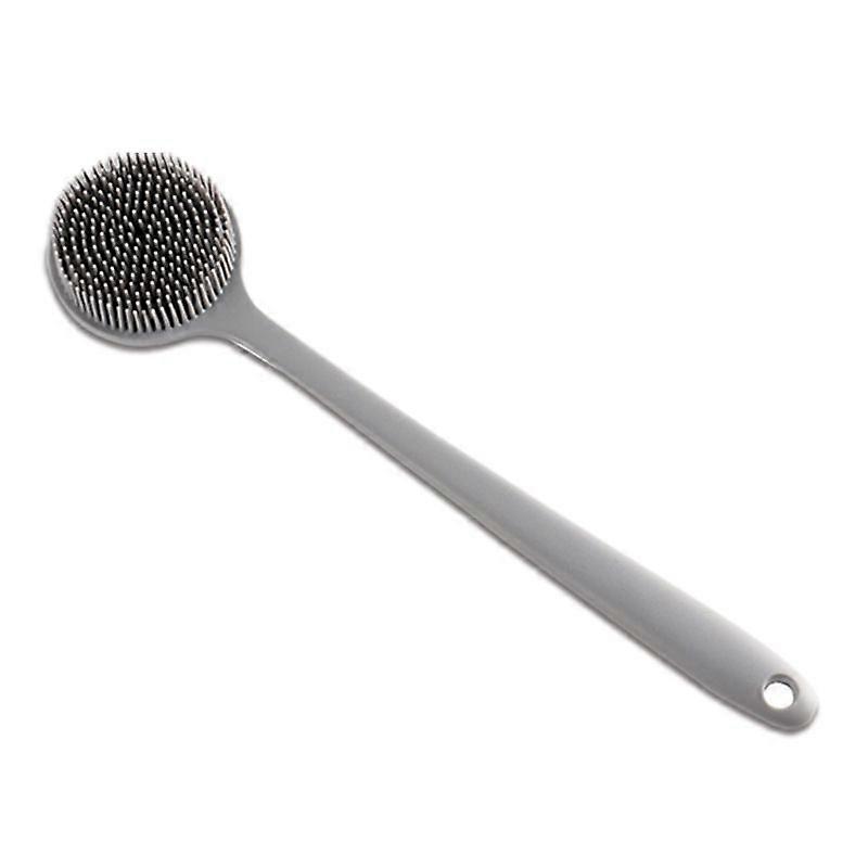 Silicone Back Scrubber for Shower Soft Bath Body Brush with Long Handle, BPA-Free, Hypoallergenic, Eco-Friendly, 1pc (D-2D)