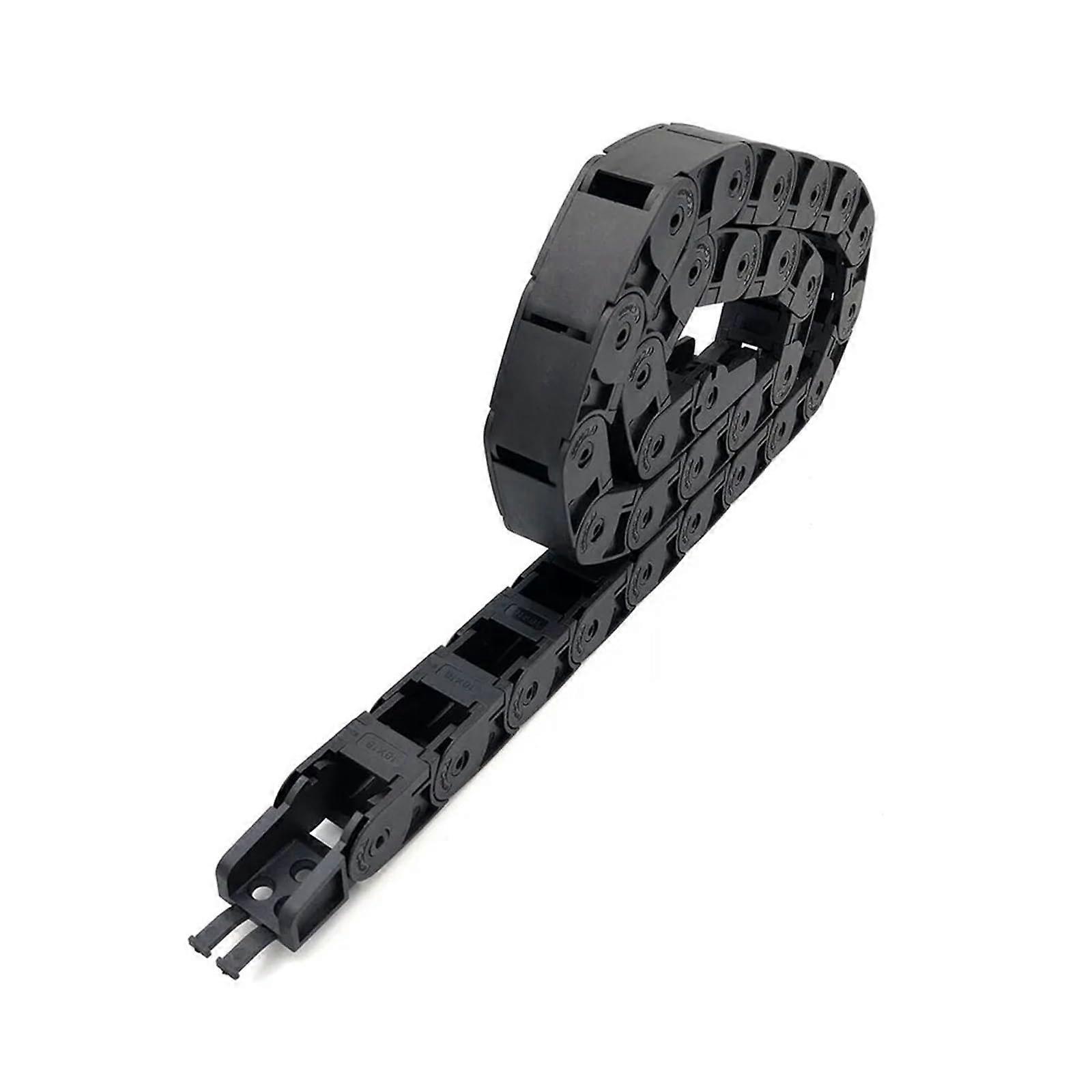 Commercial Drag Chain 1 Meter 18x18mm Towline Wire Carrier Cable for CNC Router Machine Tools, Semi-Enclosed Design, 28mm Opening