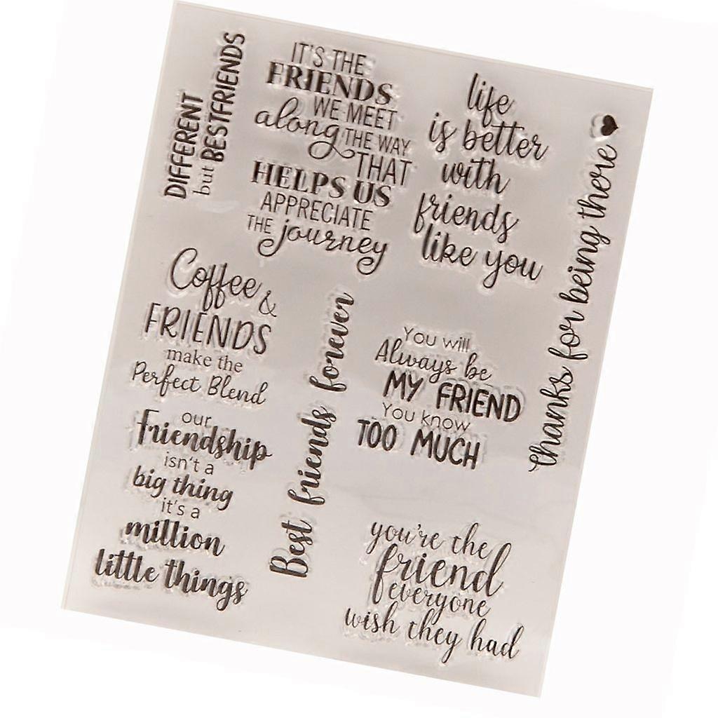 Blessing Words Silicone Stamp for Scrapbooking, Clear Silicone Stamp