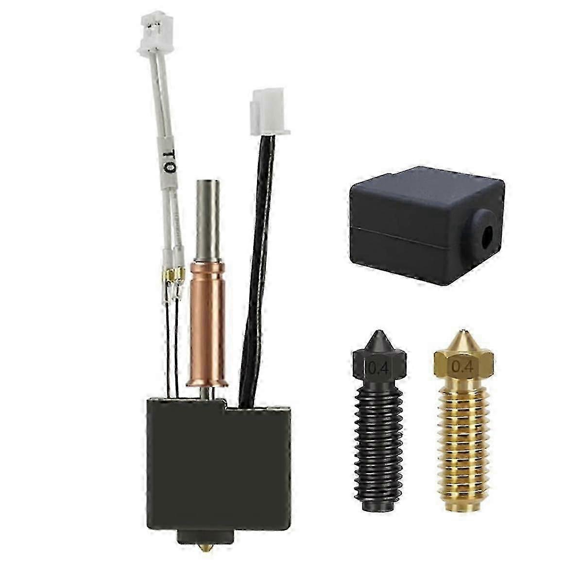 3D Printer Hotend Kit for Ender 3 Heating Block 0.4MM Nozzles