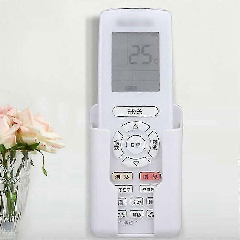 Wall-mounted Remote Control Holder For Remote Control Storage Box, White
