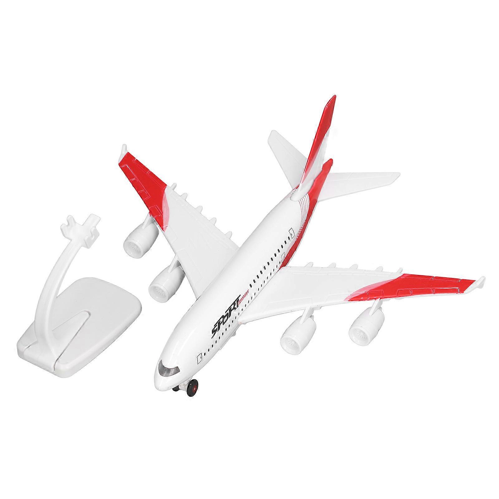 Alloy Airplane Model Aircraft Model 5 Lights Passenger Jet Toy with Display Stand