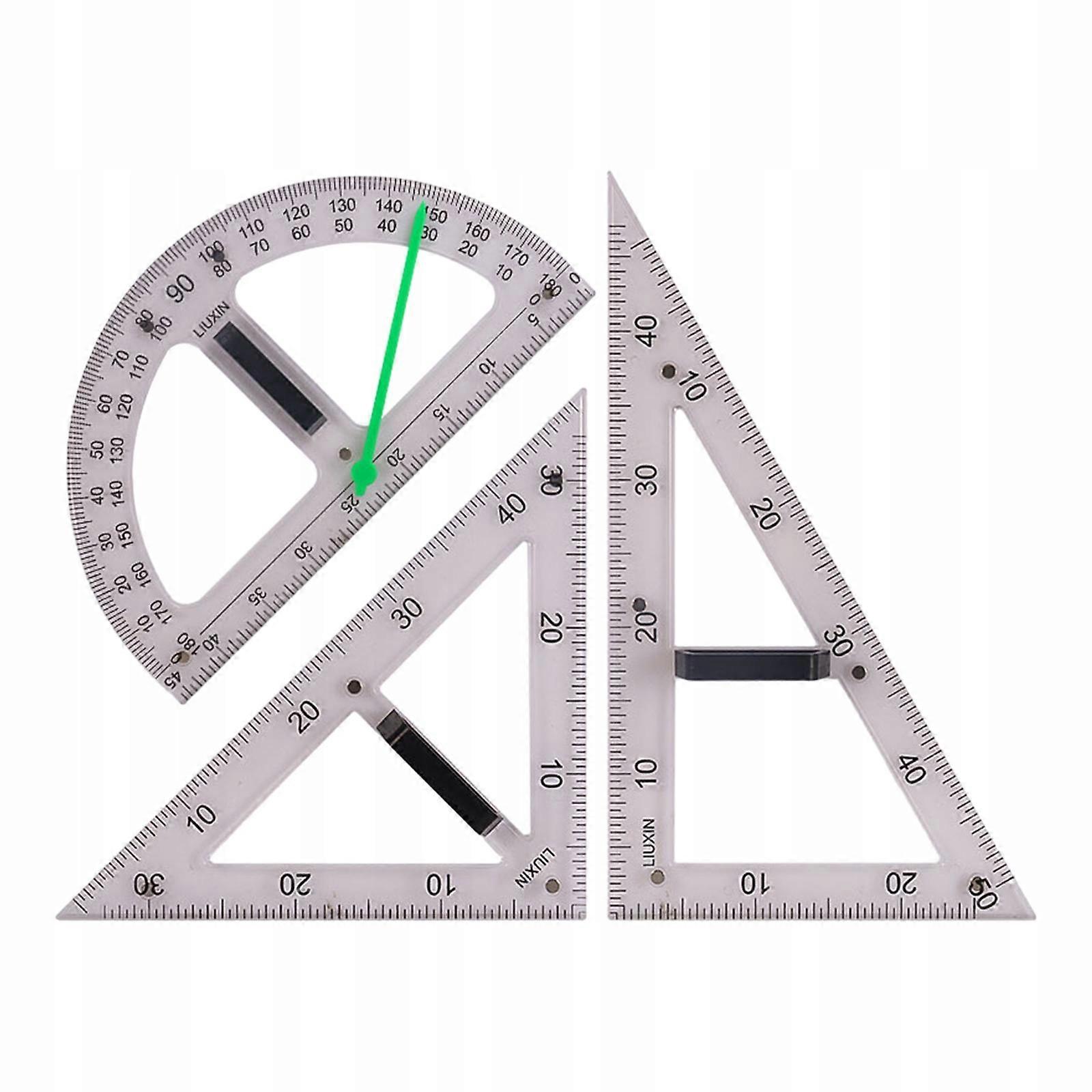 Große Mathematik Geometrie Lineale Geometrie Messwerkzeug Mathematik Lehrmittel 3 Stück
