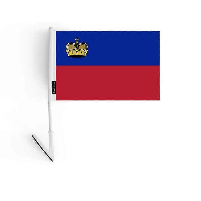 Adhesive flag - Liechtenstein - 14 x 21 cm - Durable polyester - Lightweight - Double-sided