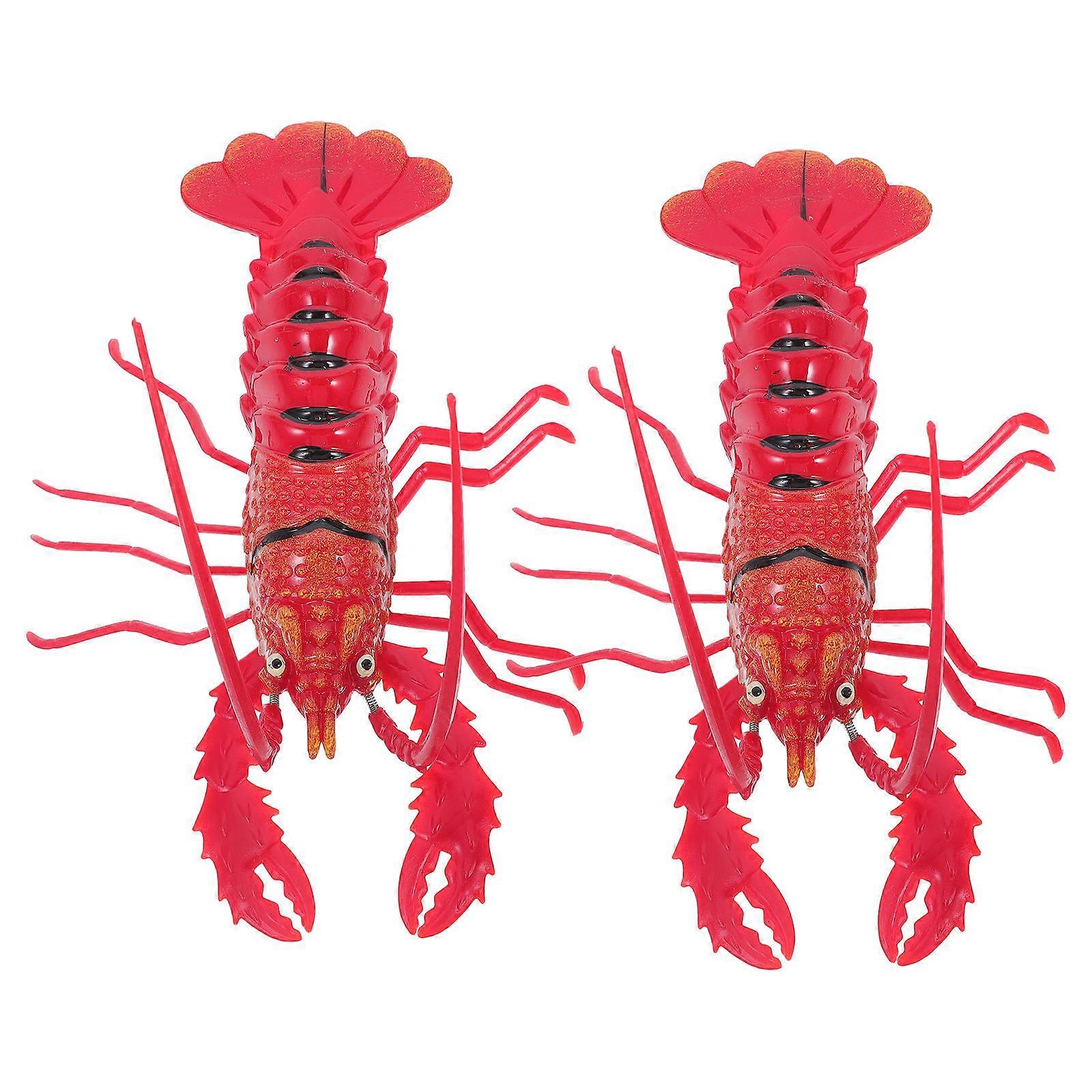 2pcs Lobster Fridge Magnets, Cartoon Decorative Ornaments for Home DIY Style, Strong Hold for Photos and Notes