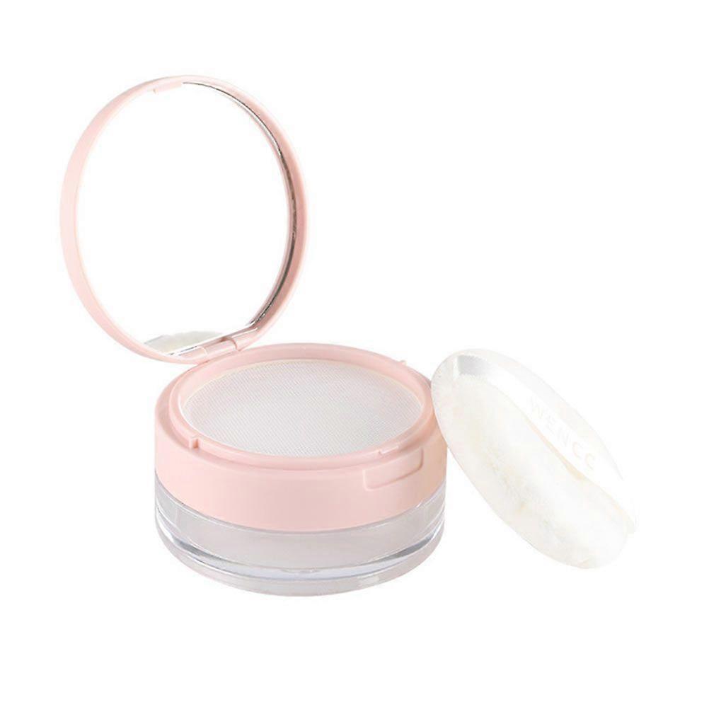 1 Set Portable Makeup Loose Powder Box Empty Powder Container with Puff