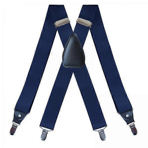 3x Suspensórios para Homens Alças Elásticas Clipes Fortes X Sólidos 1.38 Polegadas Ajustáveis