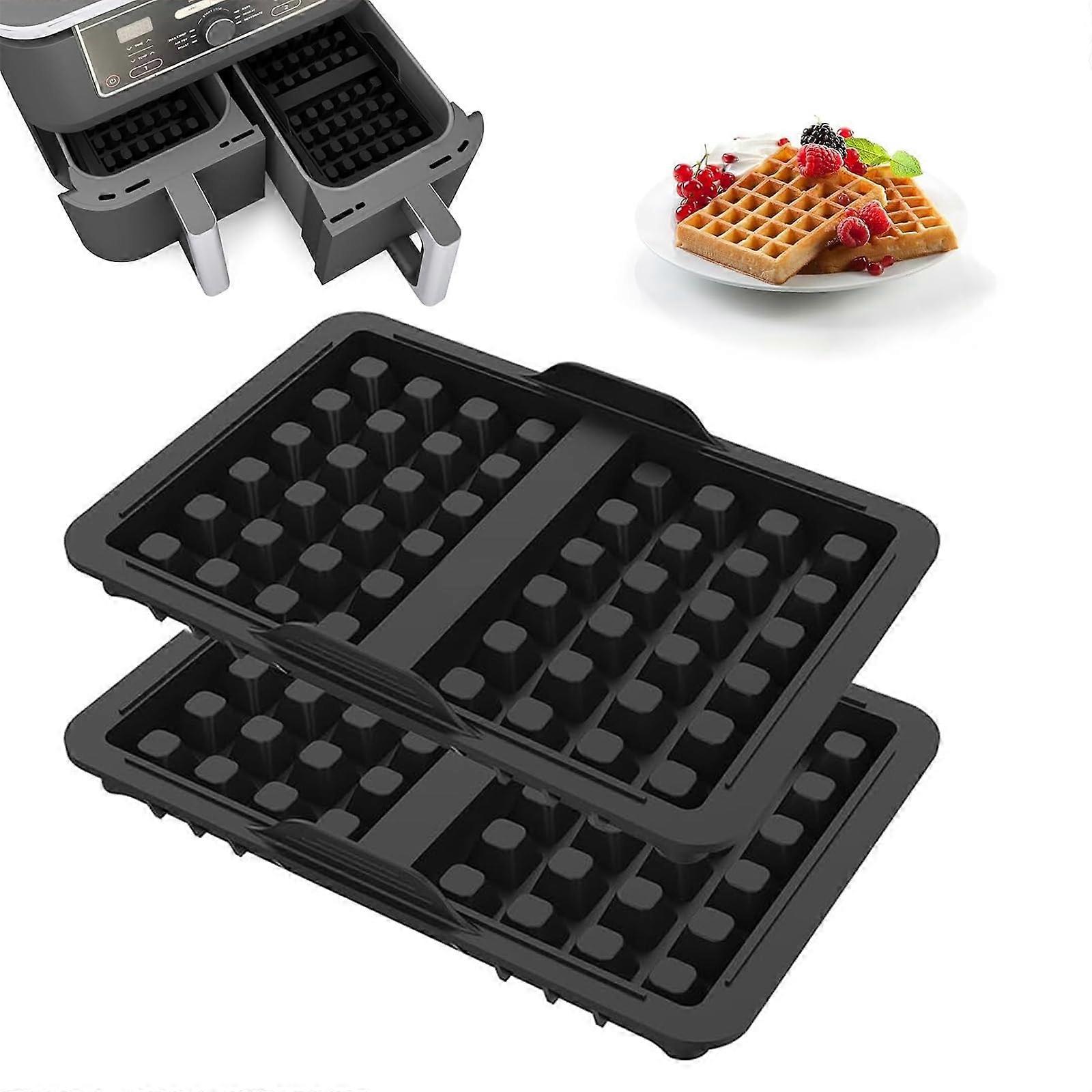 Silicone Belgian Waffle Moulds Pack of 2 for Ninja AF300EU AF400EU AF451EU SL400EU AF500DE Non-Stick Waffle Irons