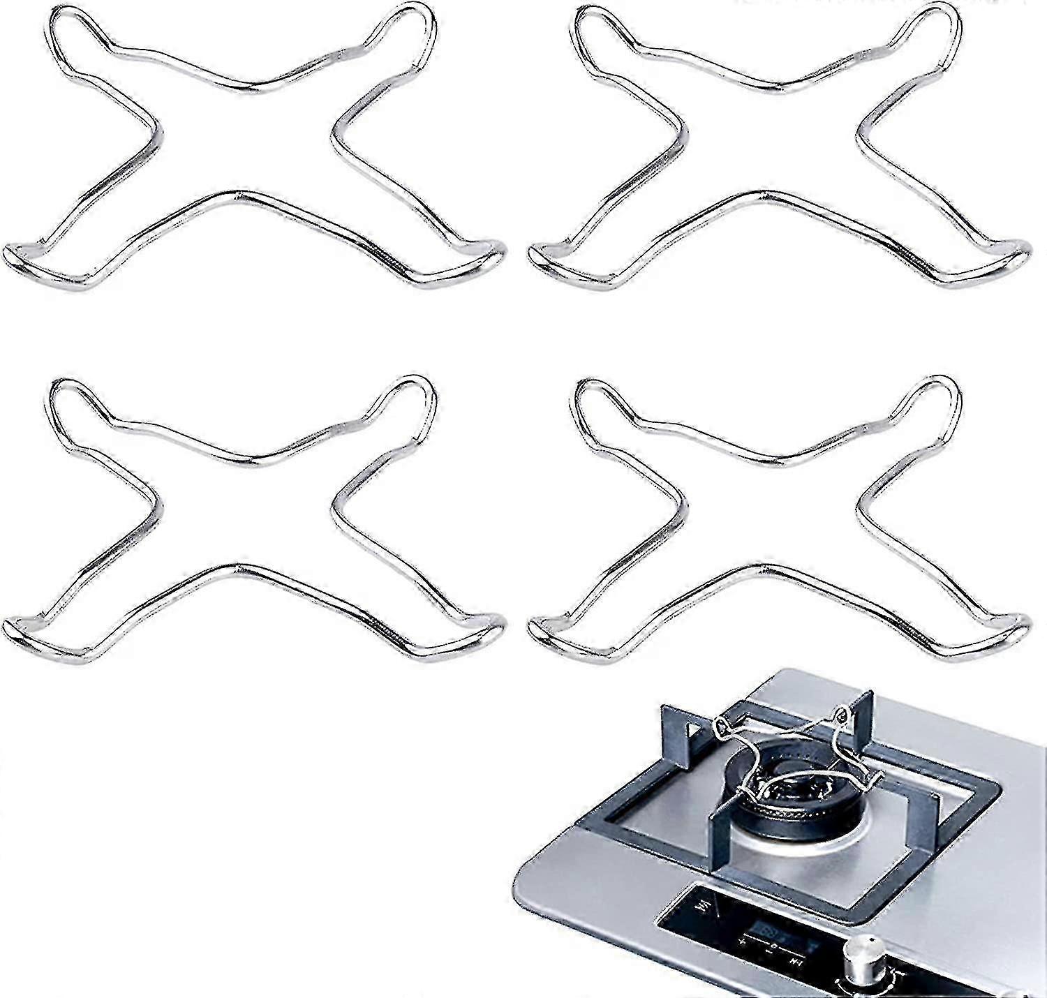 ユニバーサルガスリングレデューサー4ピース滑り止め鉄トリベット耐熱ホブサポート