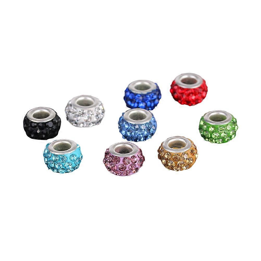 100pcs Beaded Accessories with Big Hole Glass Beads for DIY Jewelry Making Assorted Color