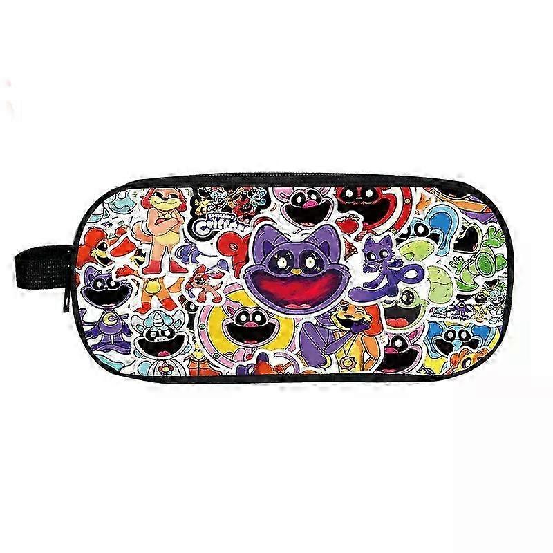 مخلوقات مبتسمة طبقة مزدوجة مقلمة حقيبة سفر للأطفال اللوازم المدرسية مناسبة لمختلف العلامات التجارية