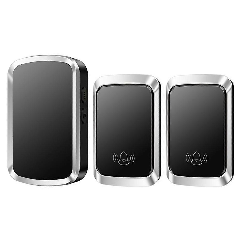 CACAZI FA29PRO Home Wireless Doorbell 5 Volume Levels Chime Door Bell Kit with 2 Transmitters+1