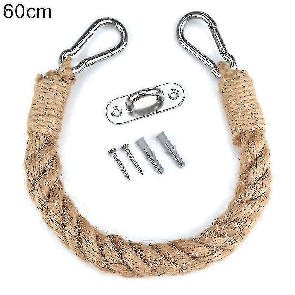 40/50/60 / 70cmビンテージウーブンロープトイレットペーパーホルダー-60cm