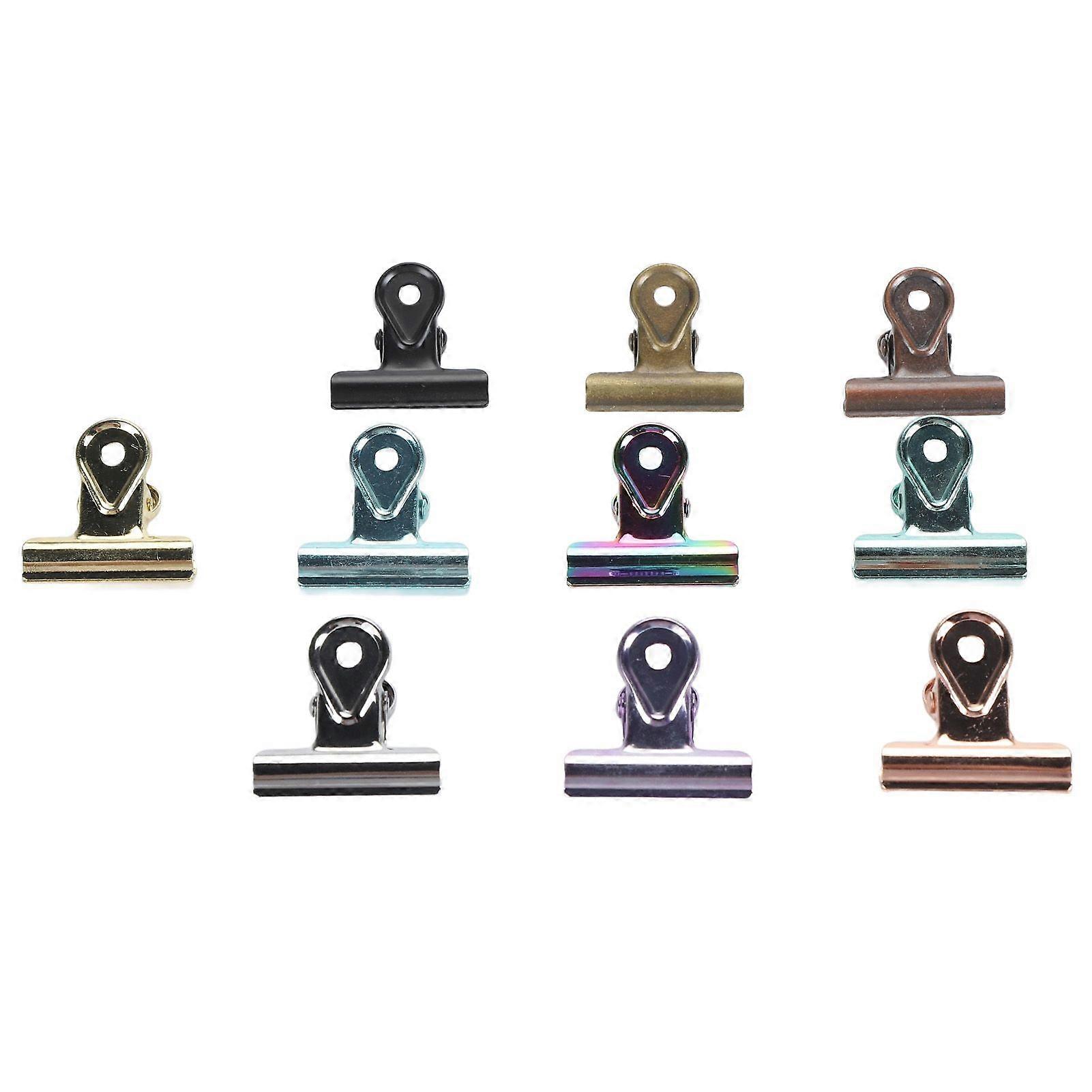 2025 Latest Model  10pcs Colored Hinge Clips Dustproof Rustproof Electroplated
