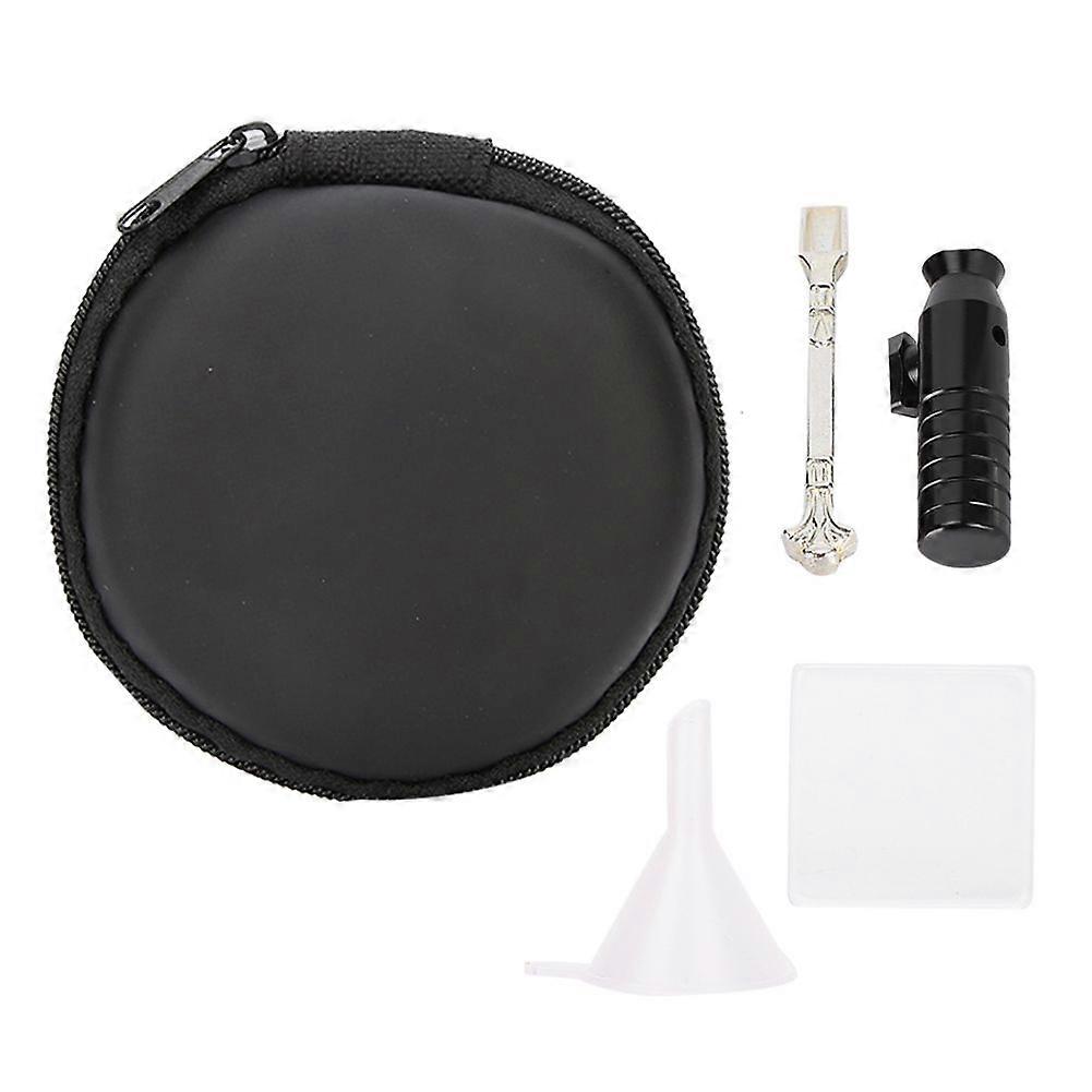 2025 أحدث طراز 5 قطع أطقم أدوات التبغ المحمولة ملعقة زجاجية السعوط