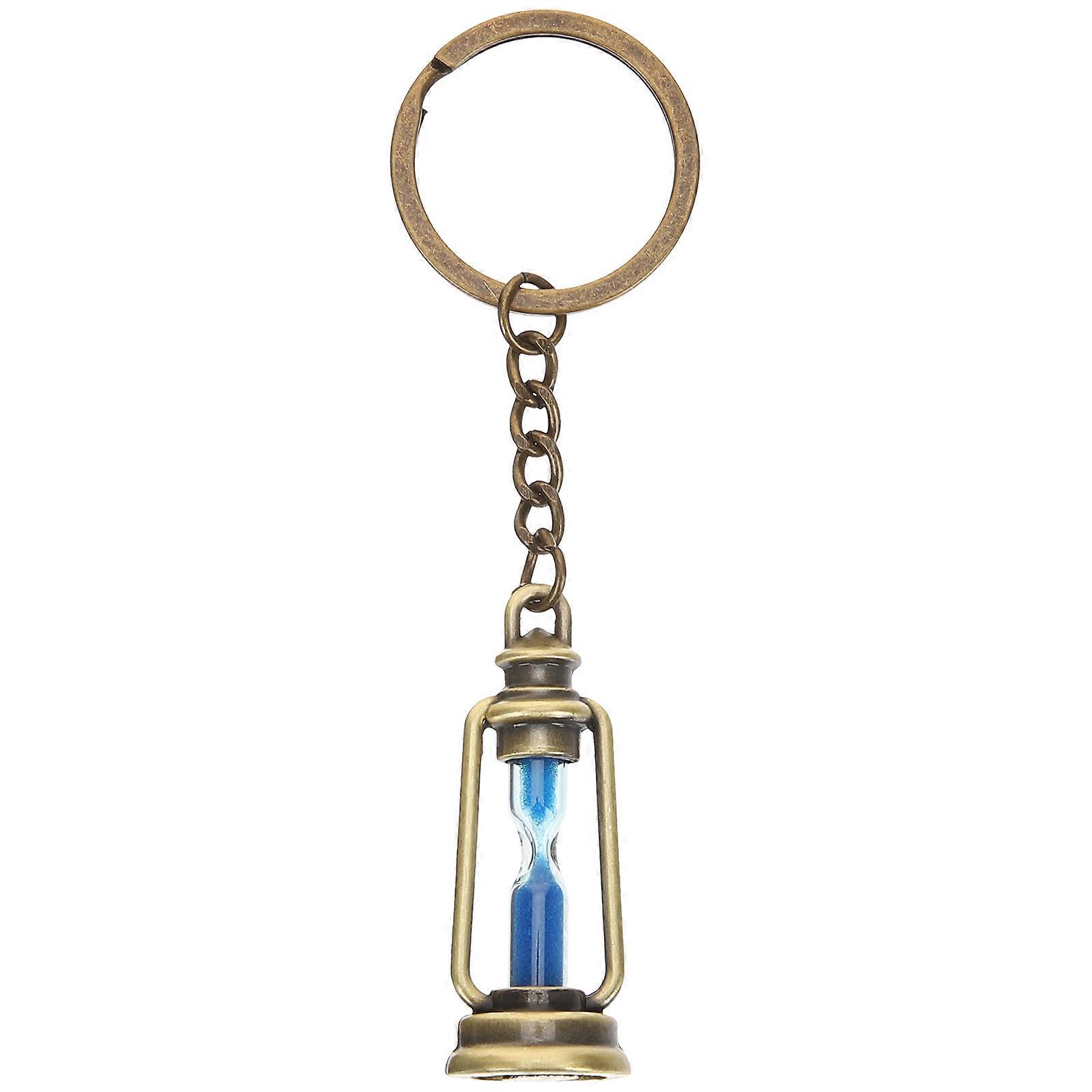 Sand Timer Hourglass Key Chains for Decoration Use 5Pcs Vintage Metal Keychains