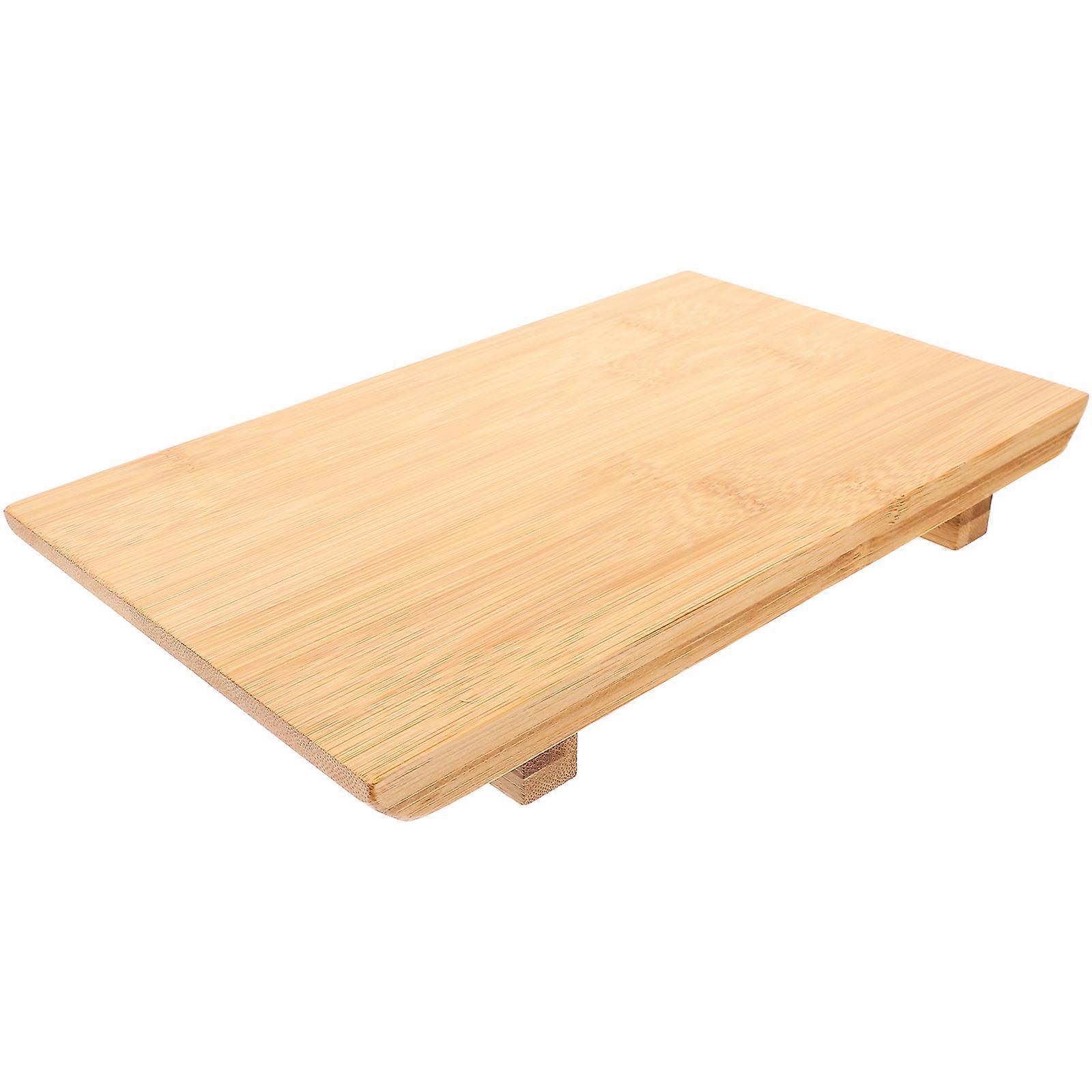 Sashimi Board Khaki Bamboo Simple Design Japanese Cuisine Storage 24X15X3CM 1Pack
