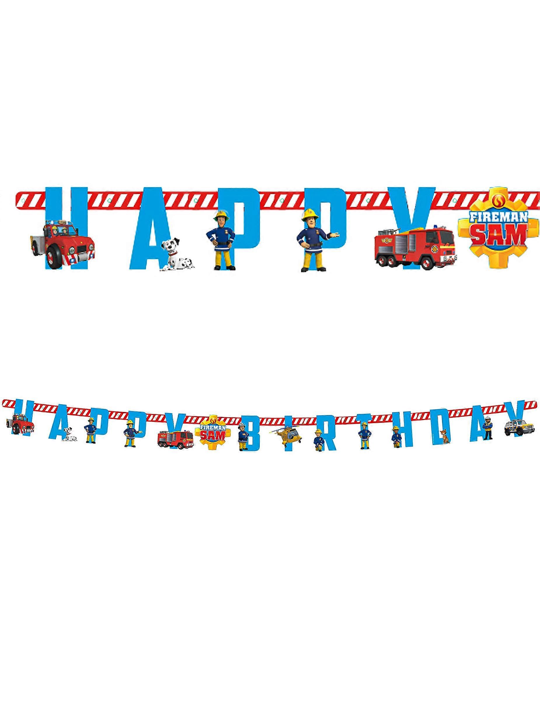Fireman Sam Happy Birthday Paper Garland 180cm
