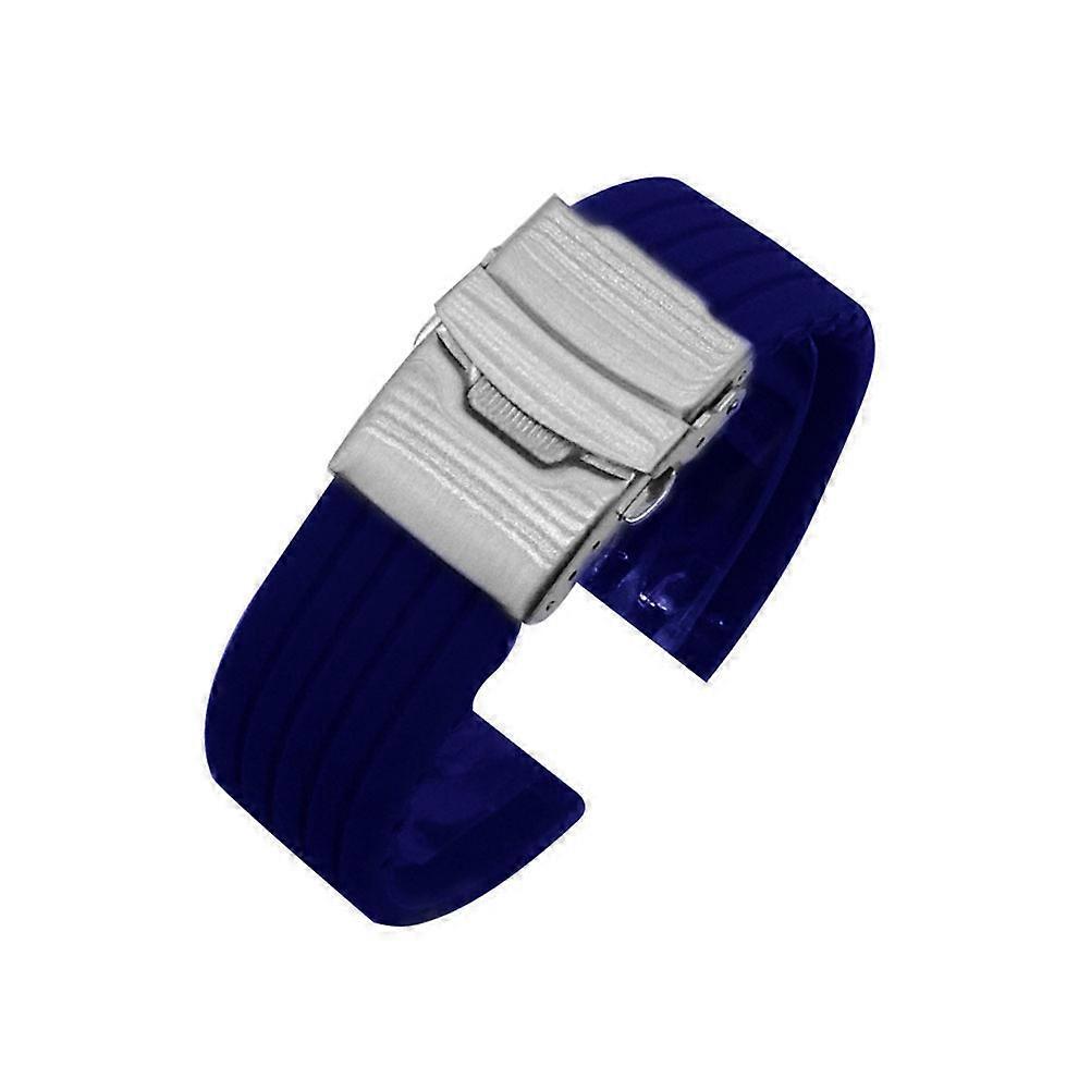 Universal Watch Band Replacement Strap Blue Quick Release Durable 1Set