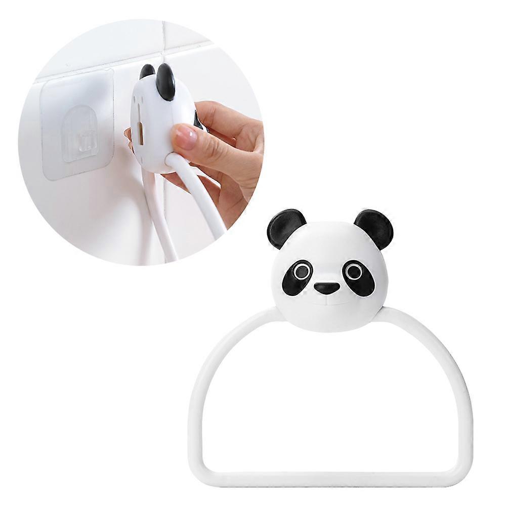 Panda Towel Shelf Vertical Towel Rack Bathroom Use Easy Installation Space Saving 1Set