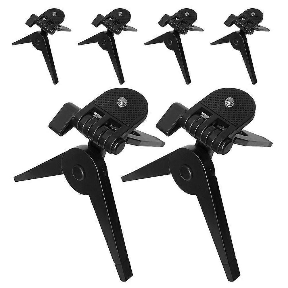 Tabletop Tripod for Video Calls and Live Streaming with ABS Material 6Pcs Black