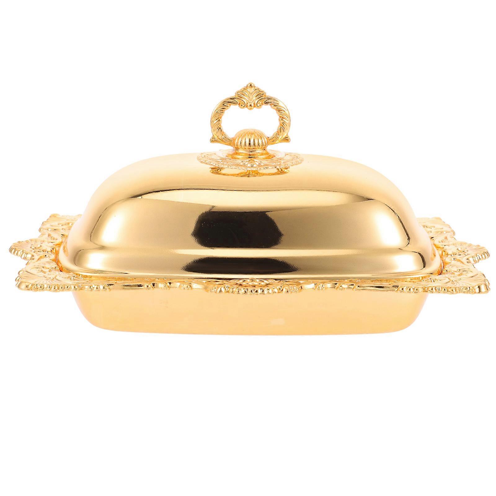 Modern Butter Dish With Lid Square Shape Kitchen Accessories Refrigerator Storage 7.86x5.89in 1Set