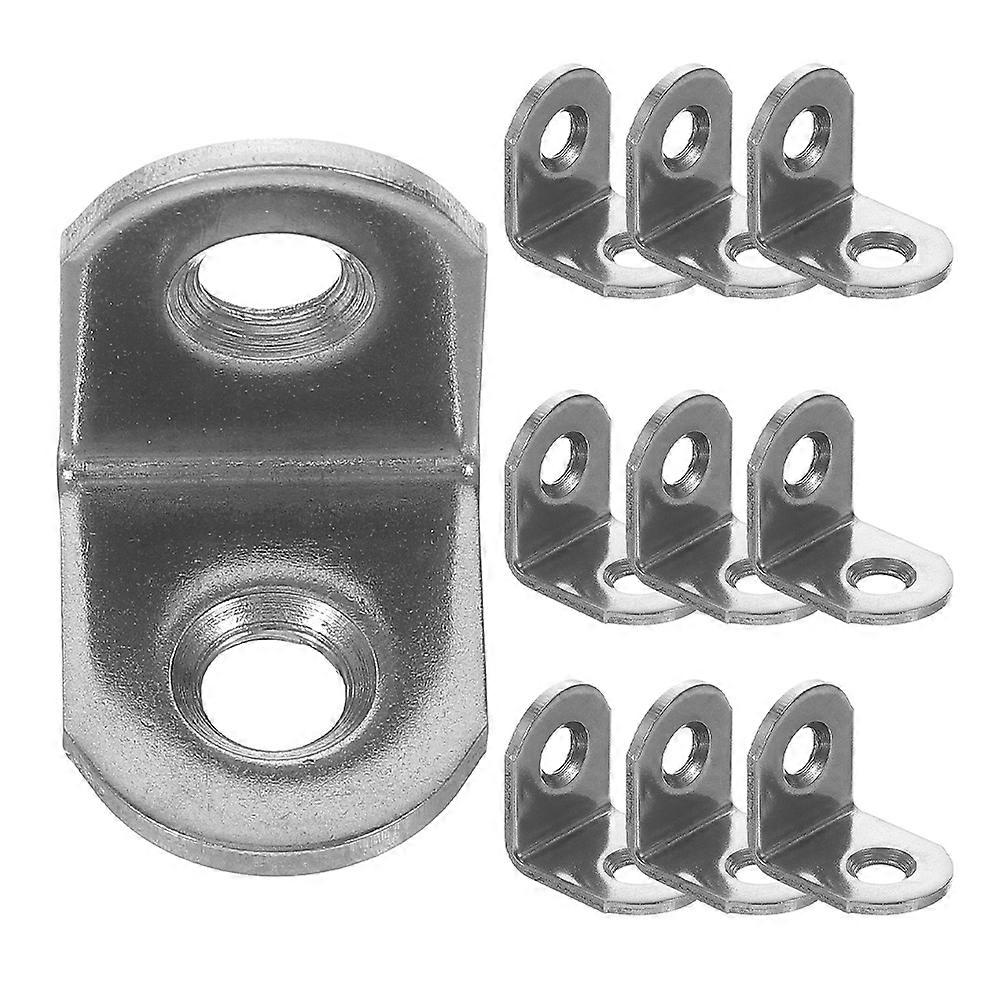 Shelf Support Brackets Corner 90 Degree Angle Silver 304 Stainless Steel Secure Support 10Pcs