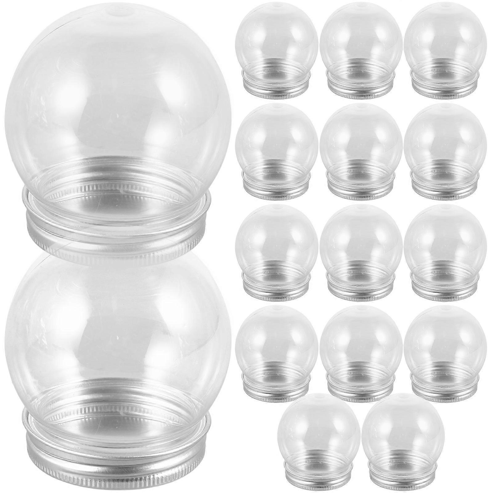 Clear Snow Globe Plastic Snow Globe Reusable Water Globes For Children Adults Christmas Decor 16Pcs