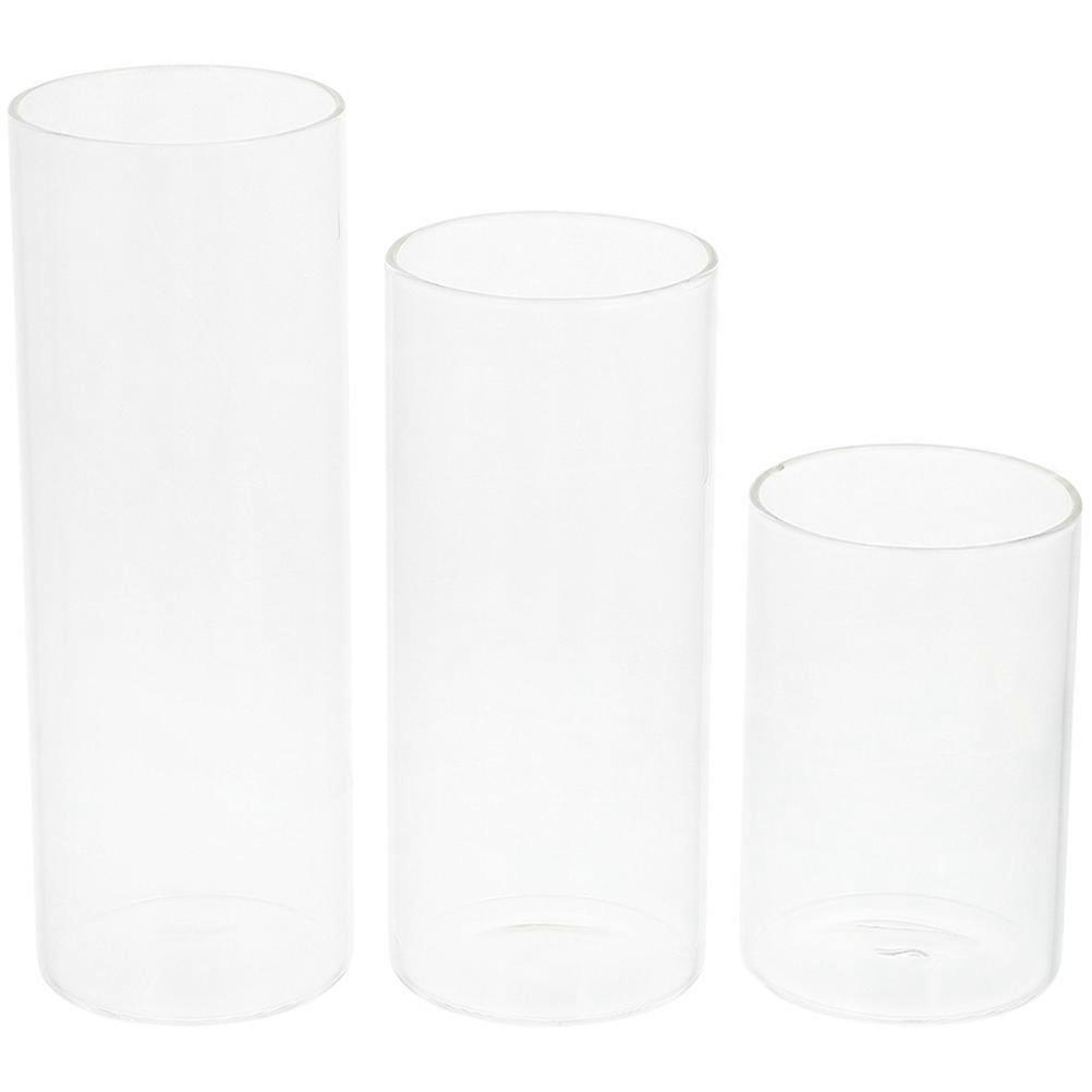 Glass Cylinders For Candles Elegant Design For Event Organizers 3Pcs