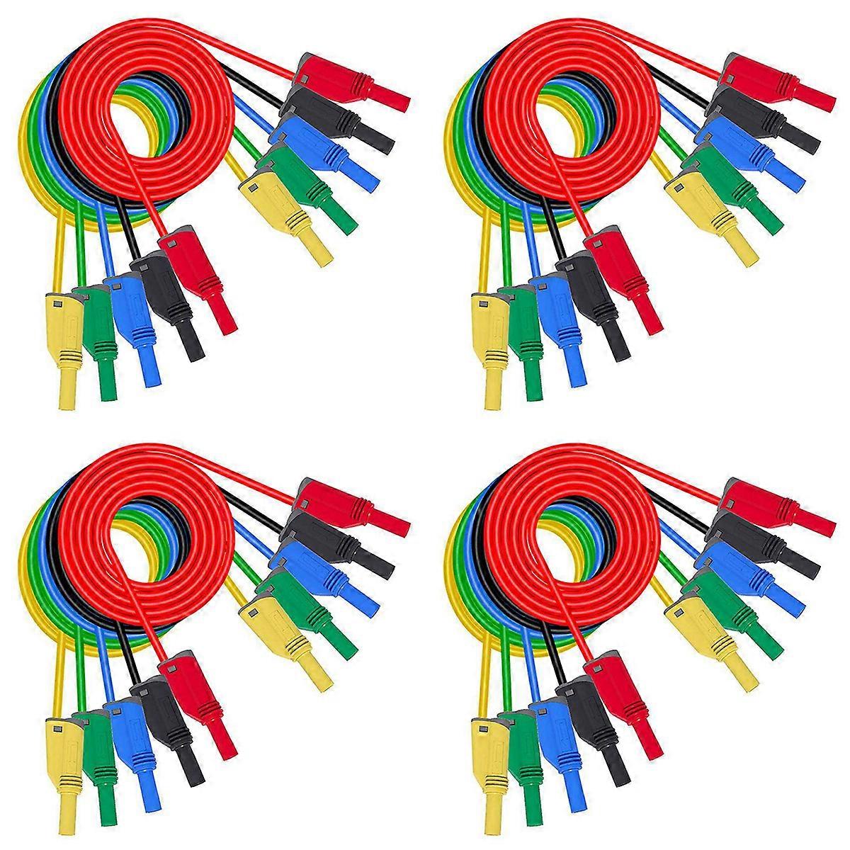 5PCS Banana Plug Silicone Test Leads 4mm