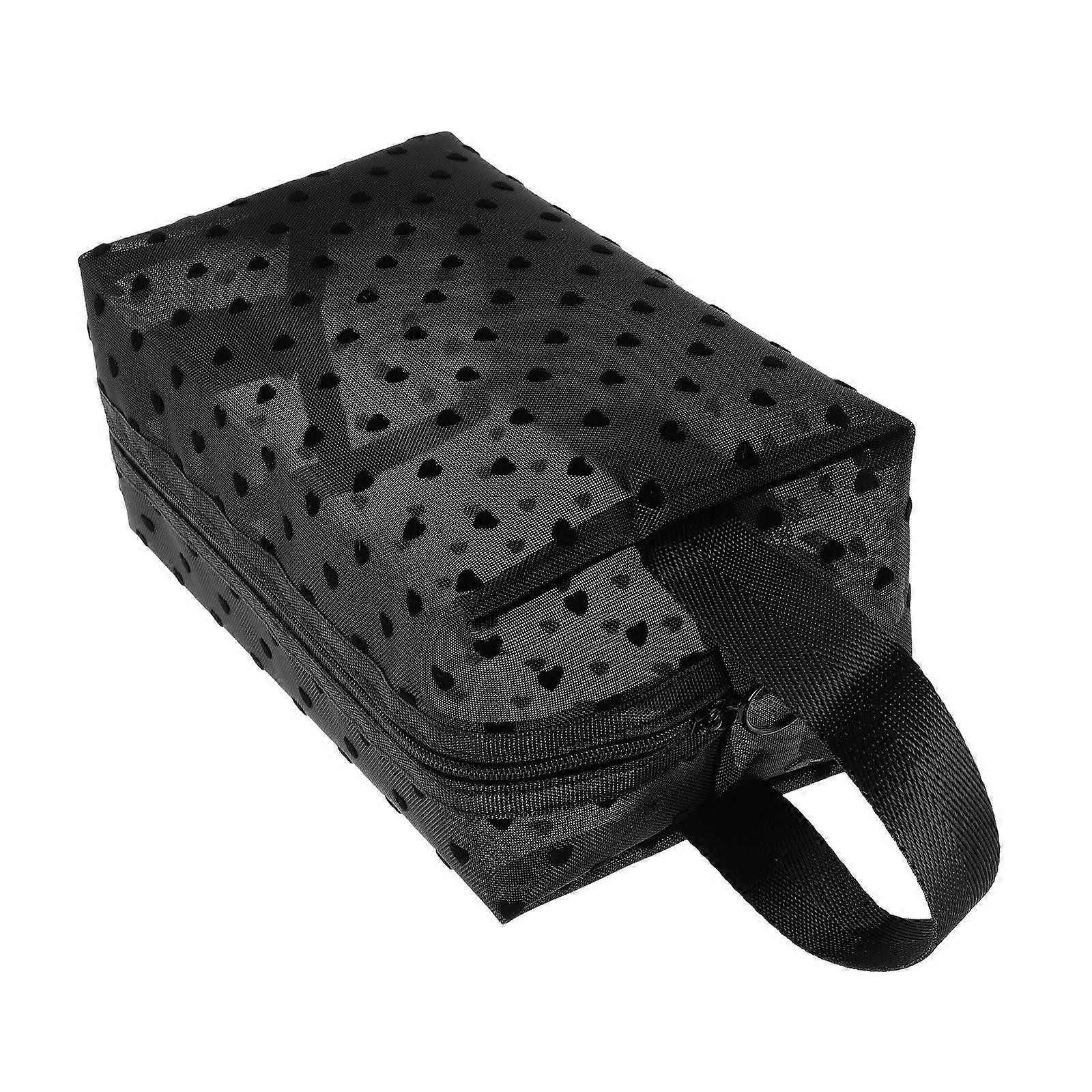 Multi-Compartment Toiletry Cosmetics Bag Portable Storage Bag Large Capacity Travel Use 1Pcs
