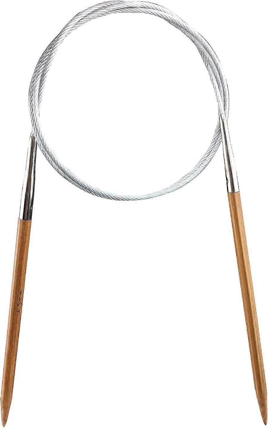Bamboo Circular Knitting Needle,32-inch Length for Handmade Creative DIY and Any Weave Yarn Projects,US Size 7(4.5mm)