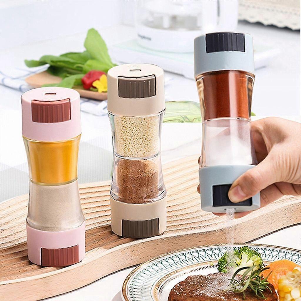 1 piece spice bottle, spice jar, spice jar with dispenser, salt and pepper shakers, precise 0.5 gram dosage (pink)