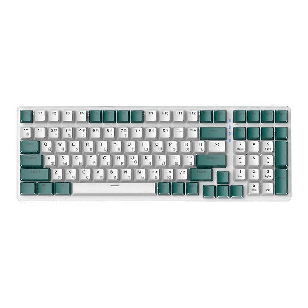 Russian Keyboard RGB Gaming Mechanical Wired Keyboard Green/Red Switch 100 Keys for Game Computer Laptop