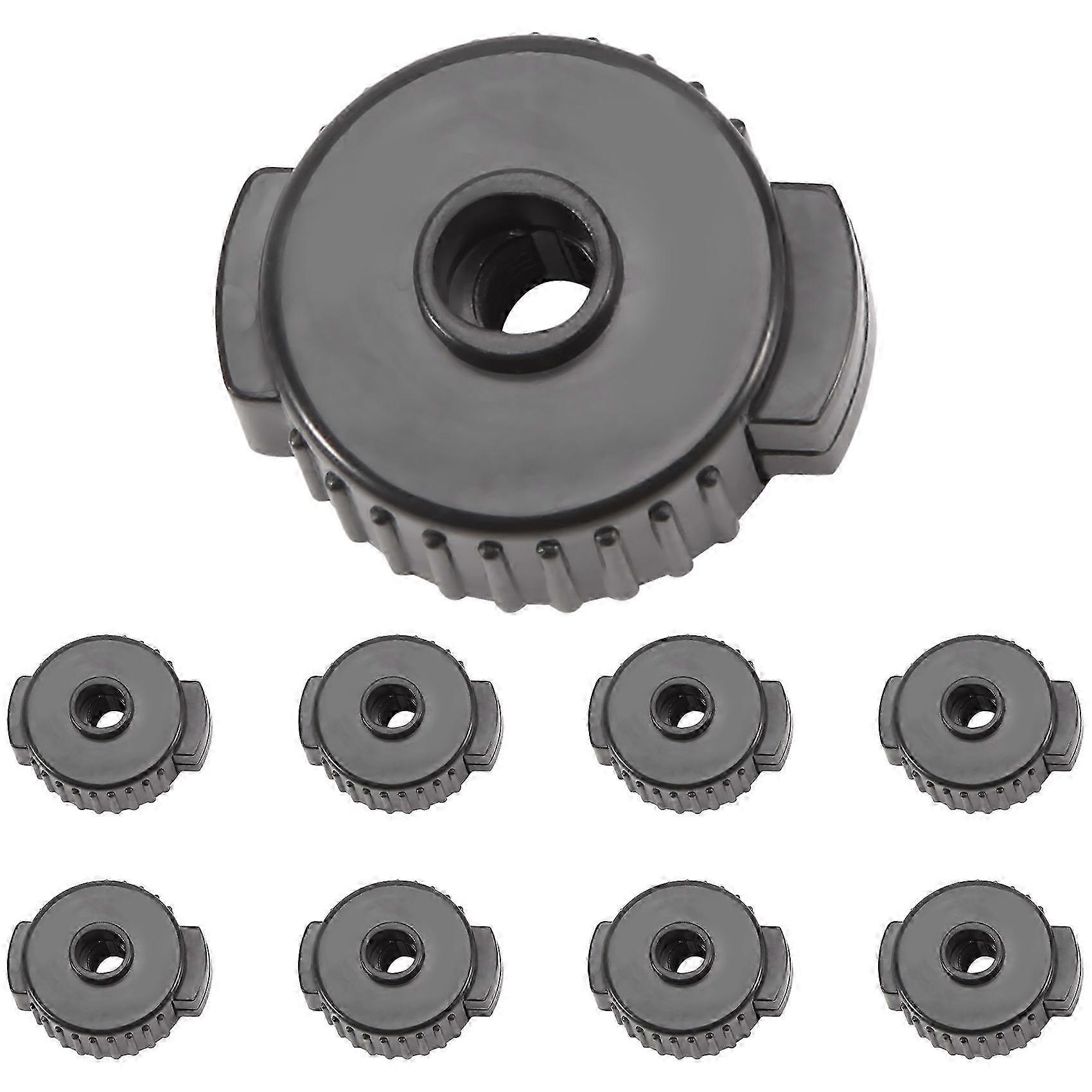 9Pcs ABS D Set Quick Release Nuts Cymbal Quick Assembly D Mate Replacement Accessories--Black