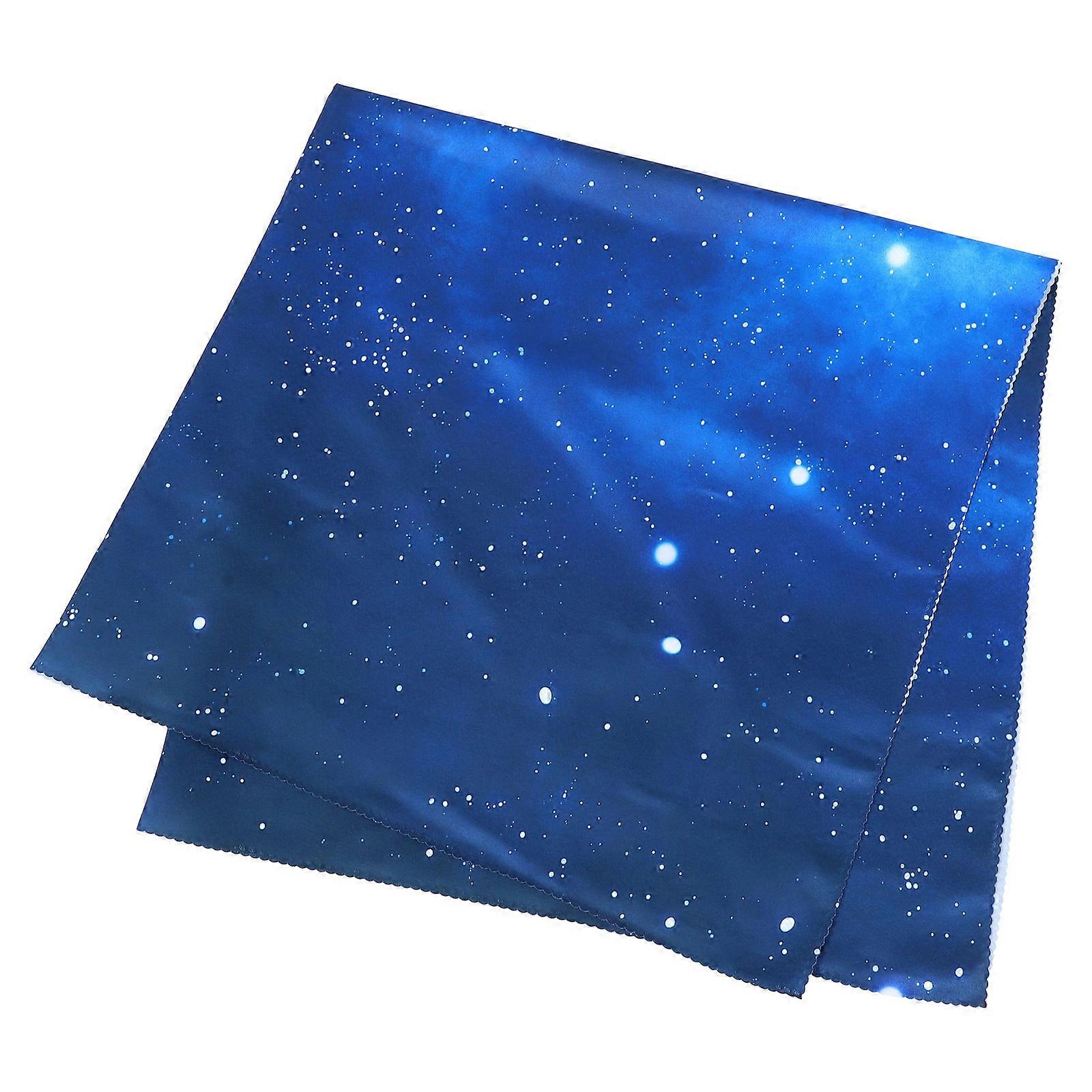 Washable Tablecloth Polyester Waterproof Blue 130x130cm Farmhouse Style Home Family 1Set