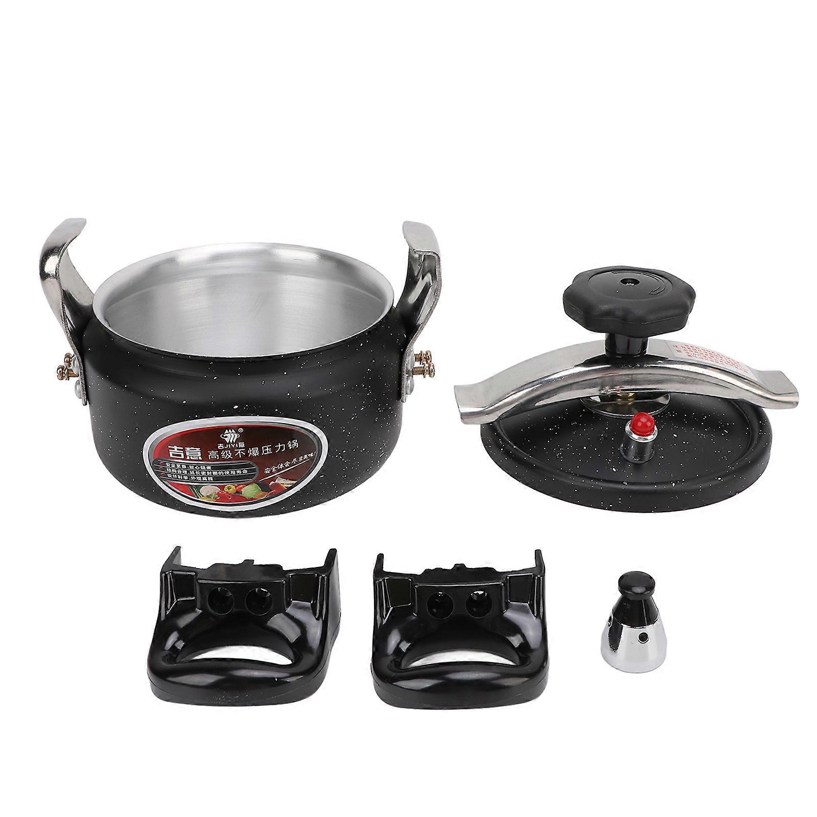 Explosion-proof Aluminum Alloy Pressure Cooker, Large Capacity, Compound Bottom, for Gas and Induction Cooker, Black, 3L