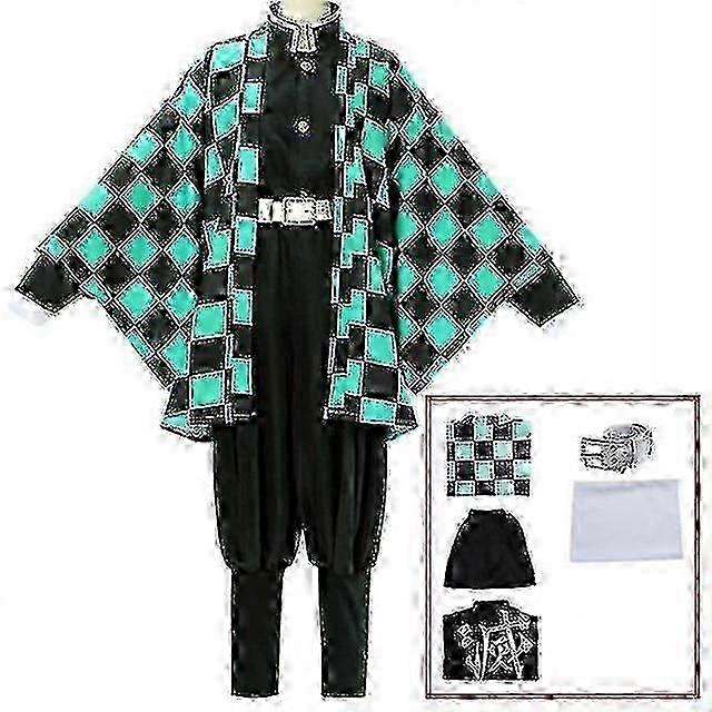 鬼滅の刃 竈門炭治郎 アダルトキッズ ハロウィンコスチュームセット 鬼滅の刃 着物 SZZK