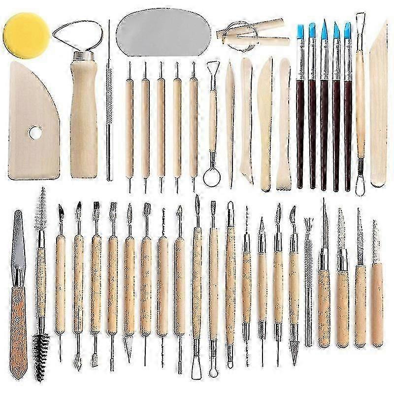 Pottery Tools 45 Piece Set Stoneware Clay Carving Knife Silicone Spotting Pen Trimming Knife Shichibun Detail Pin